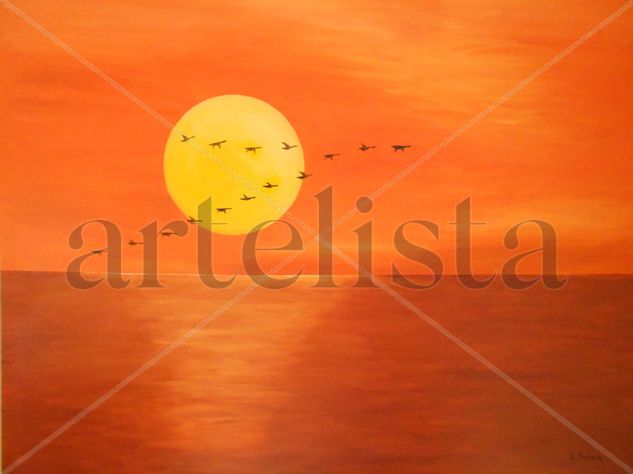 nuevo amanecer Oil Canvas Marine Painting