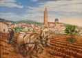 Arando la tierra en Alcalá de Xivert .