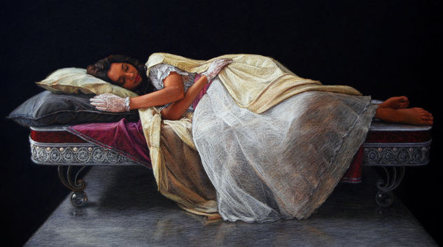 POEMA DE INVIERNO. Ángel de Cáceres García, 2015. Pastel Papel Figura