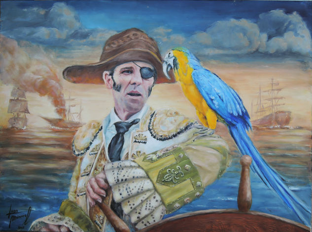 J.J.Padilla, el pirata y torero. Oil Canvas Figure Painting