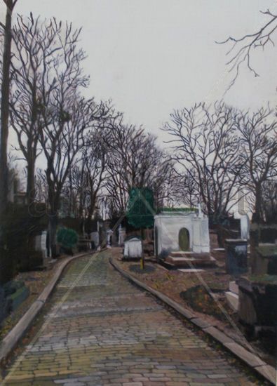 París. Francia. Cimetière du Père-Lanchaise Óleo Lienzo Paisaje