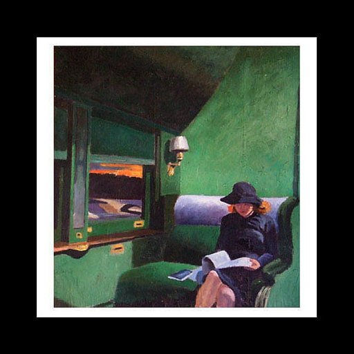 Copia de una obra de E. Hopper Óleo Lienzo Figura