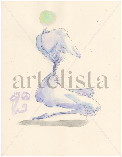 Envy Watercolour Card Nude Paintings