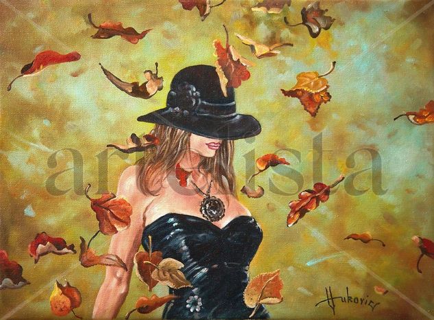 Autumn story Oil Canvas Figure Painting