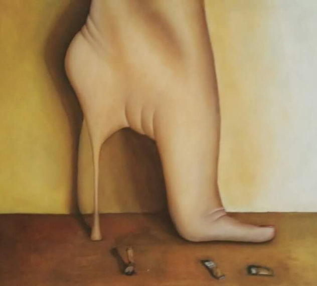Evolución vanidosa de la pierna de una mujer