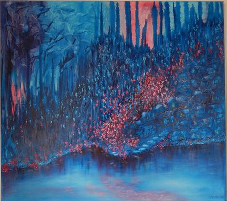 El lago azul