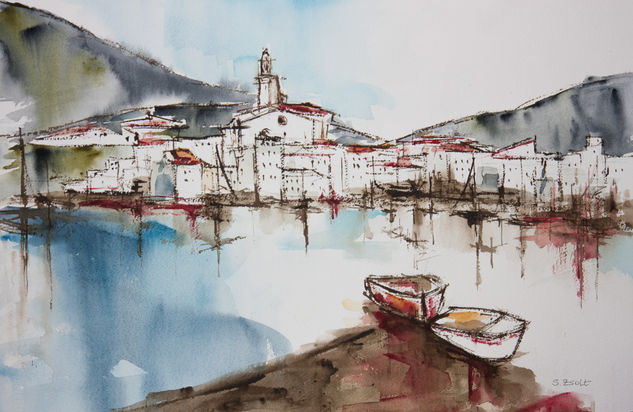 Cadaqués Watercolour Paper Marine Painting