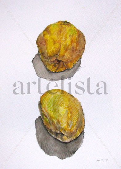 Membrillos Watercolour Paper Still Life Paintings