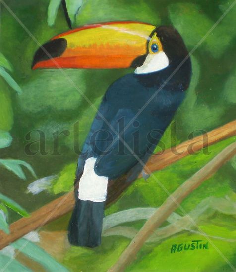 toco toucan Oil Panel Animals