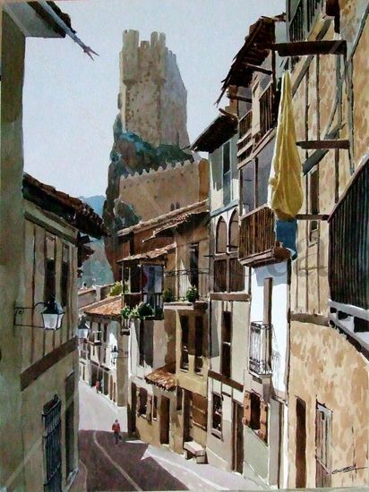 Frías, Burgos Watercolour Paper Landscaping