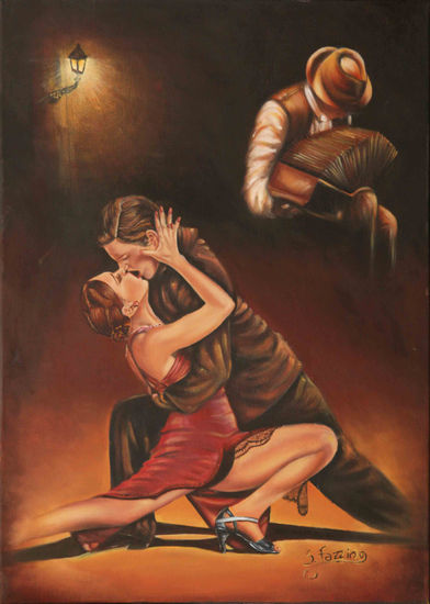 Pasión tanquera Oil Canvas Figure Painting