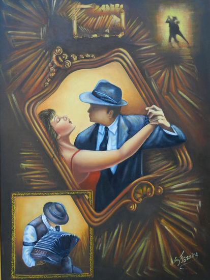 Tango I Oil Canvas Figure Painting