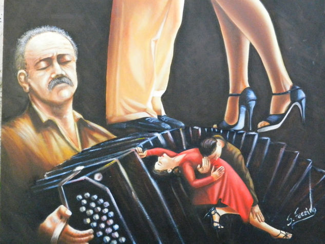 Tango II Oil Canvas Figure Painting