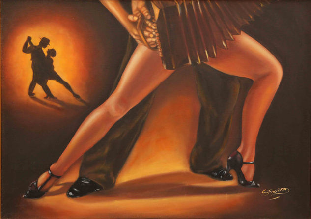 Tango Oil Canvas Figure Painting