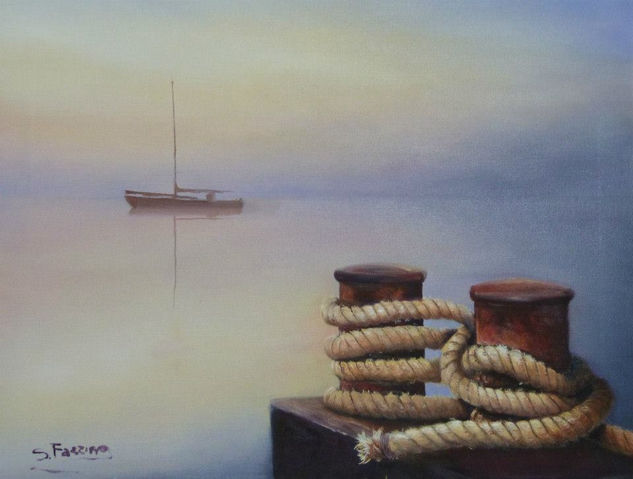 Muelle Oil Canvas Marine Painting