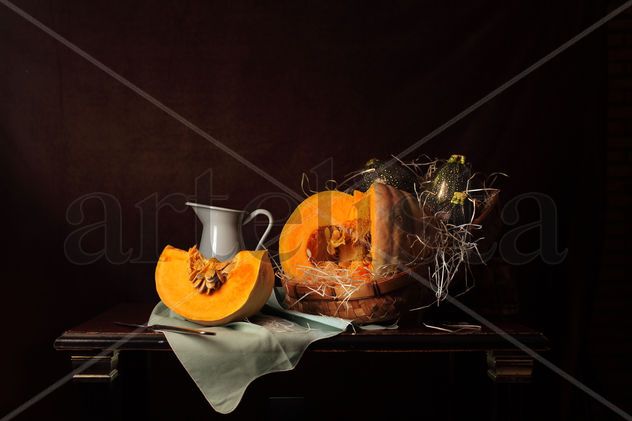 Bodegón de la calabaza partida