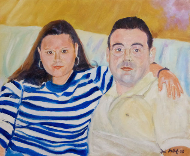 ANTONIO Y FANI Óleo Lienzo Retrato