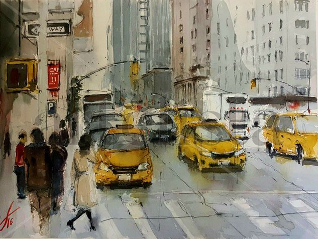 New York Watercolour Paper Landscaping