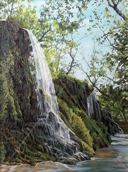 Cascada Monasterio de Piedra Acrylic Canvas Landscaping