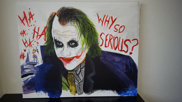 Joker Acrylic Canvas Figure Painting