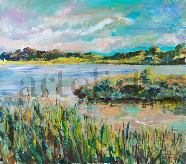 River Oil Canvas Landscaping