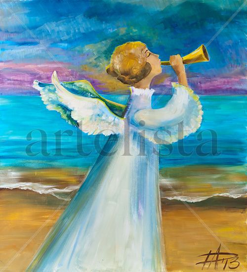 Angel Oil Canvas Marine Painting