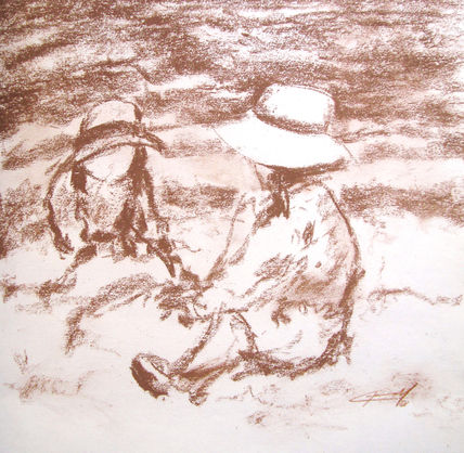 Niñas en la playa