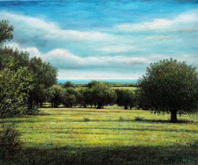 Santo Estevao landscape Oil Card Landscaping