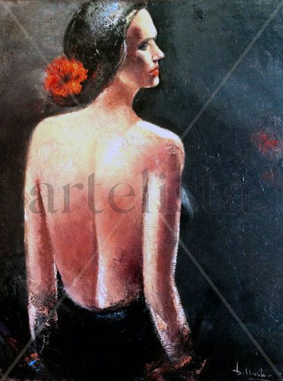 A contraluz Oil Canvas Figure Painting