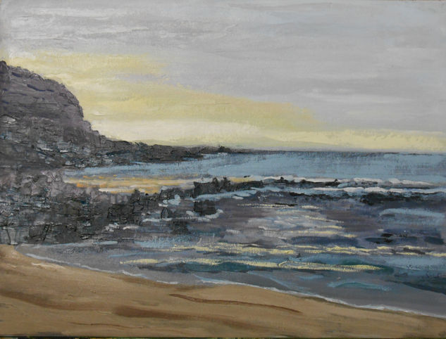 Amanecer en la playa Oil Canvas Marine Painting