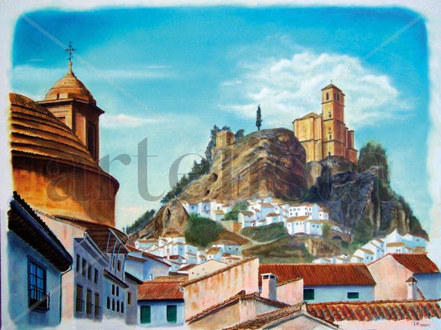 Montefrio_Castillo e Iglesia Oil Panel Landscaping