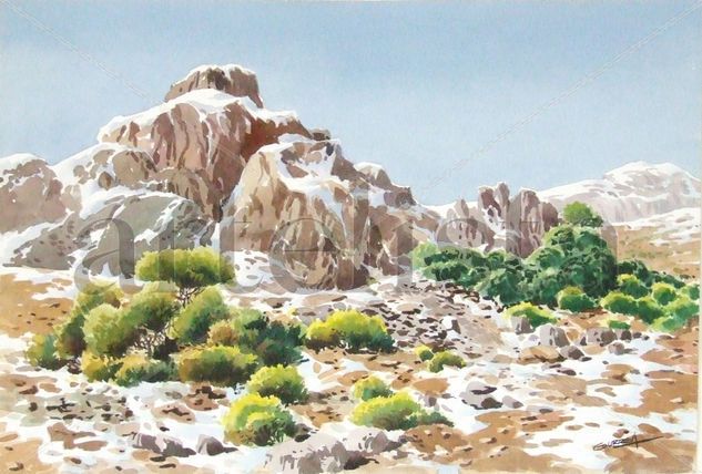 Nieve en Las Cañadas Watercolour Paper Landscaping