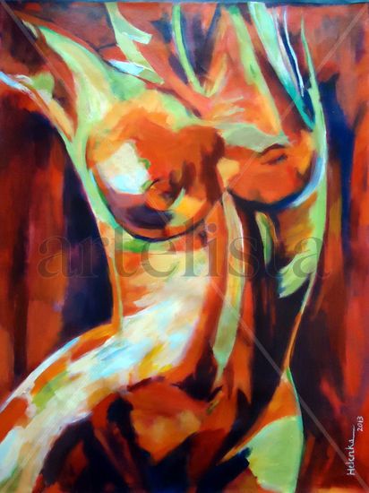 Exhilaration Acrylic Canvas Nude Paintings