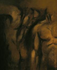 Estudio de David Oil Canvas Nude Paintings