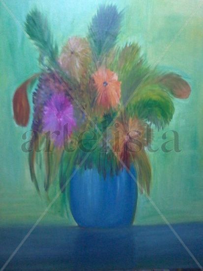 flores al oleo Oil Canvas Floral Painting