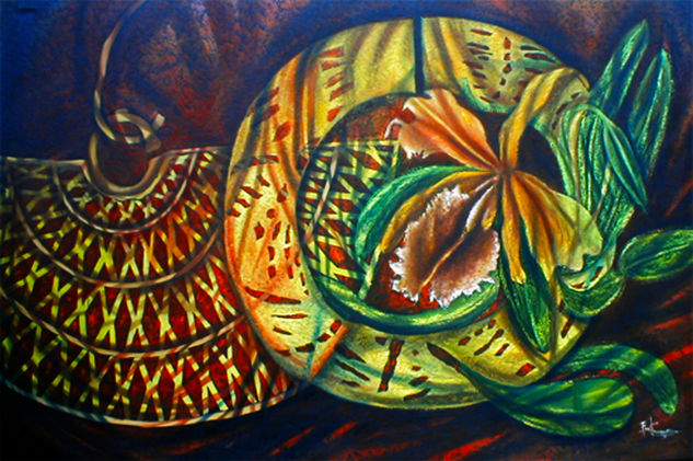 UNA FLOR PARA LA FERIA Oil Canvas Floral Painting