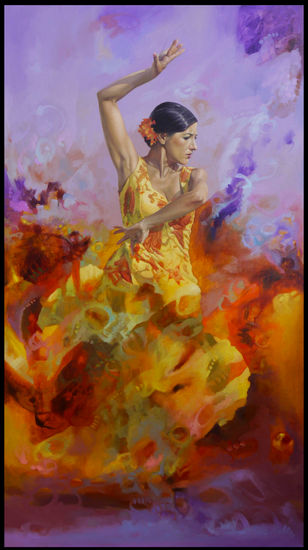 Bailarina Oil Canvas Figure Painting