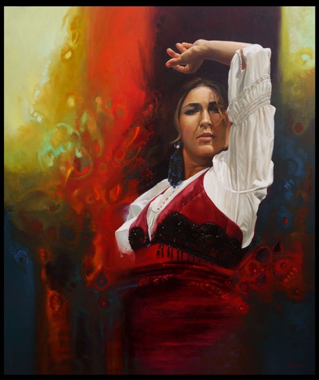 "España" Oil Canvas Figure Painting