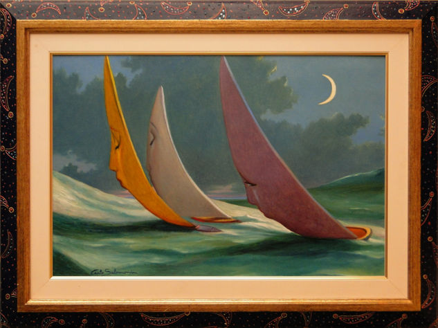 LA REGATA - (enmarcado) Oil Canvas Marine Painting