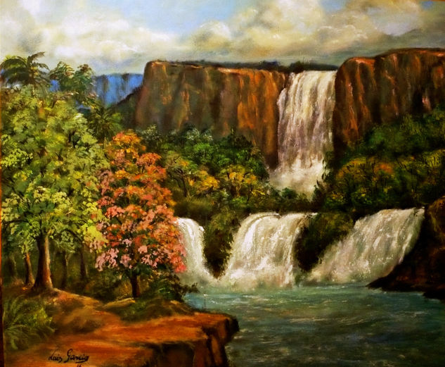 Recuerdo de Canaima Oil Canvas Landscaping