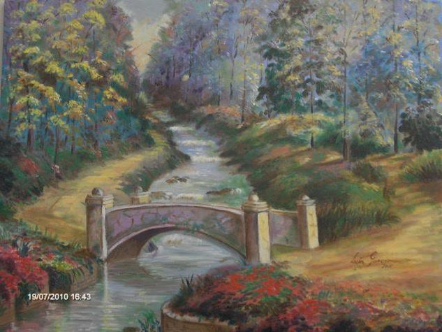 El Puente de los sueños Oil Canvas Landscaping