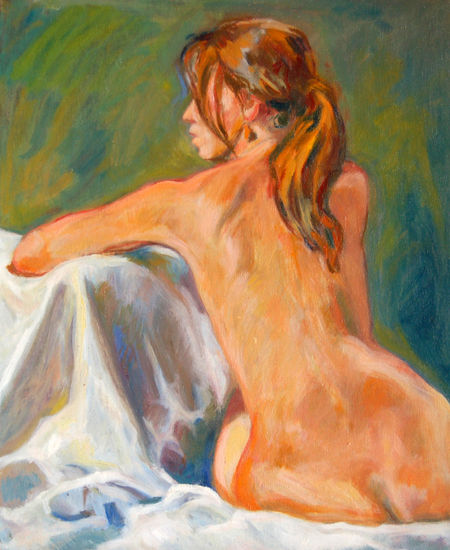 Modelo de espalda Oil Canvas Nude Paintings