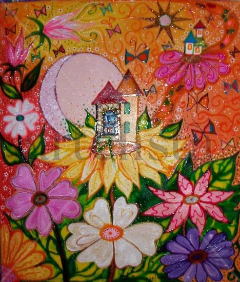 " PORQUE TODO ES REFLEJO " Mixed media Canvas Landscaping