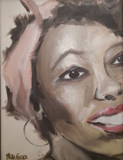 Mulata Oil Canvas Portrait