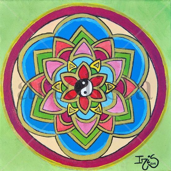 Mandal yin-yang Acrylic Canvas Others