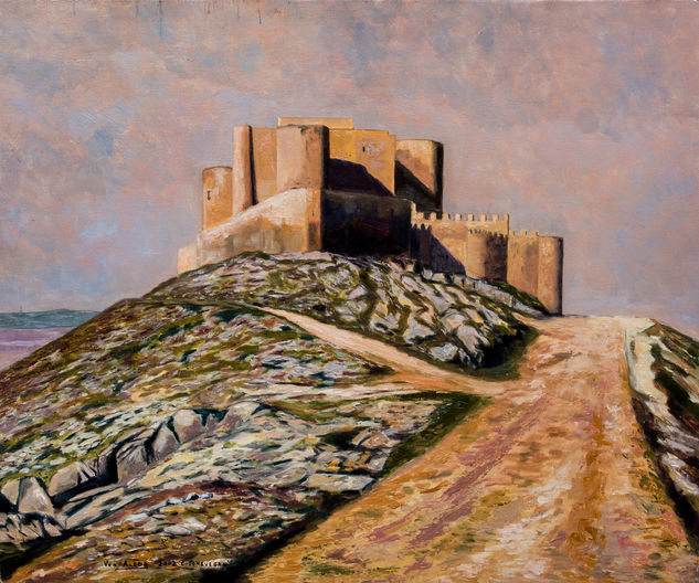 Castillo de Consuegra Óleo Tabla Paisaje