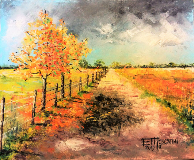 Otoño en el campo Oil Canvas Landscaping