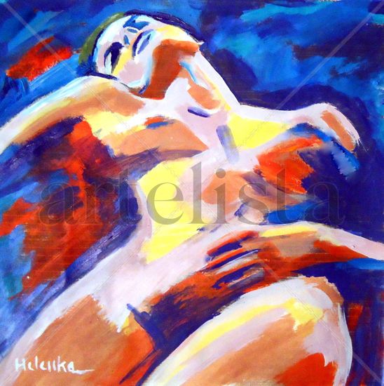 "Restful nude" Acrylic Canvas Nude Paintings