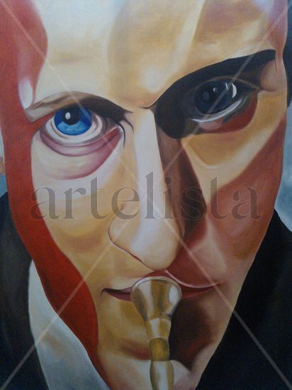 Boris Vian Oil Canvas Portrait