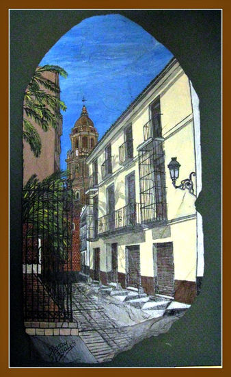 Calle San Agustín. Málaga Acrylic Others Landscaping